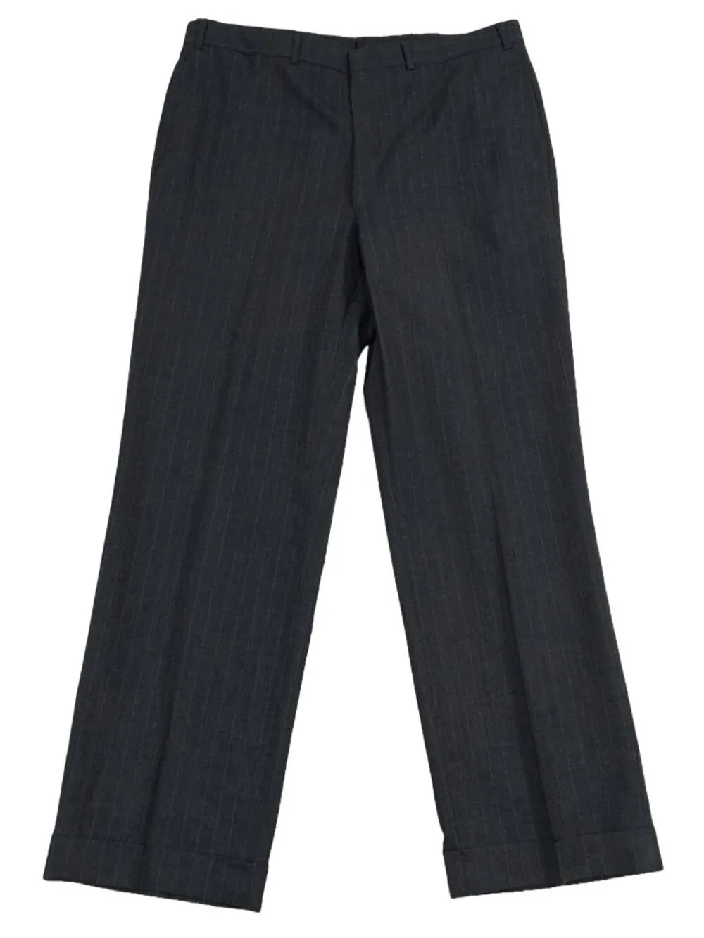 Brooks Brothers Grey Pinstriped Wool, 2 Piece Suit, Blazer 44L, Pants 38x30.5